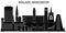 England, Manchester architecture vector city skyline, travel cityscape with landmarks, buildings, isolated sights on