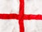England national flag with waving fabric