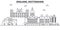 England, Nottingham architecture line skyline illustration. Linear vector cityscape with famous landmarks, city sights