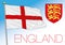 England official national flag and coat of arms, UK