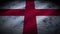 England Realistic Flag, Old Worn Fabric Texture, 3D Illustration