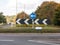 England road roundabout signs directions no cars