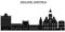 England, Sheffield architecture vector city skyline, travel cityscape with landmarks, buildings, isolated sights on