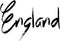 England Text sign illutration