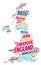 England top travel destinations word cloud