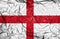 England vintage flag on old crumpled paper background