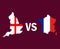 England Vs France Map Symbol Design Europe football