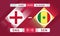 England vs Senegal Match Design Element. Flags Icons isolated on transparent background. Football Championship Competition