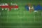 England vs Serbia Soccer Match, national colors, national flags, soccer field, football game, Copy space