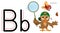 English abc image letter for children. English language alphabet. Owl catches butterfly