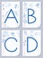 English alphabet.