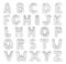 English alphabet chrome color