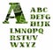 English alphabet, military equipment, uppercase, vector, font, color.