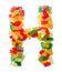 English alphabet  from multi-colored chewing marmalade