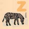 English alphabet , Zebra