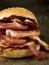 English bacon butty sandwich