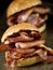 English bacon butty sandwich