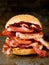 English bacon butty sandwich