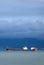 English Bay Freighters Storm Clouds