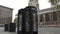 English black telephone booths.