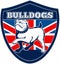 English bulldog British Flag