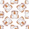 English bulldog pattern seamless