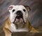 English Bulldog smiling portrait