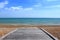 English Channel beach boardwalk