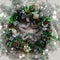English Christmas Wreath, Digital Christmas Watercolour & Photograph with seasonal embellishments, snowflakes, sparkles etc