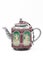 English classic porcelain teapot, isolated on white background