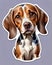 English Coonhound hunting dog alert clipart