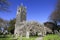 English Country Church and Spring Blossom Cornwall