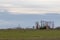 English countryside. Arable farmland landscape with farm house UK