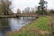 English countryside footbridge in the cotswolds