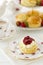 English cream tea, vertical