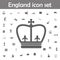 The english crown icon. England icons universal set for web and mobile