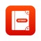 English dictionary icon digital red