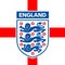 English flag with national football federation logo