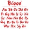 English font in blood texture