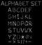 English font freehand alphabet pencil sketch