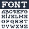 English font set. Typeface with rounded corners