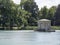 English Garden and Etang pond at the Palace of Fontainebleau, France