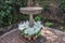 English garden fountain