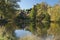 The English homestead with the pond