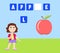 English for kids. Make word game. Educational application for children, illustration