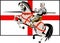 English Knight Lance Horse England Flag Side Retro