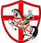 English Knight Rider Horse England Flag Retro