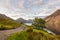 English Lake District mountains in summer. The view on the Red Pike over the Mosedale Valley towards Yewbarrow, Great Gable, Kirk