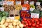 English market vegetable stall