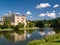 English Medieval castle with moat, Leeds, Kent, UK